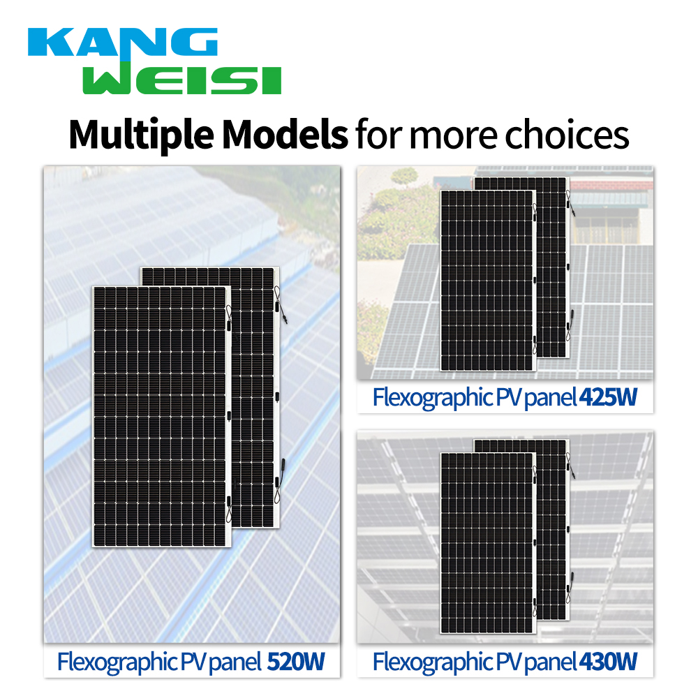 Knagweisi 300w 400w 500w 520w Roof Installation Flexible Solar Panels ...