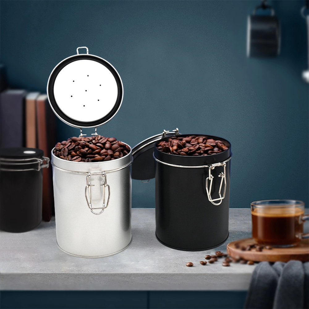 OEM Custom Print Logo Airtight Tinplate Coffee Tin Can Empty Bean Tea Tin Gift Packaging Box Metal Can Coffee Tin Box 1