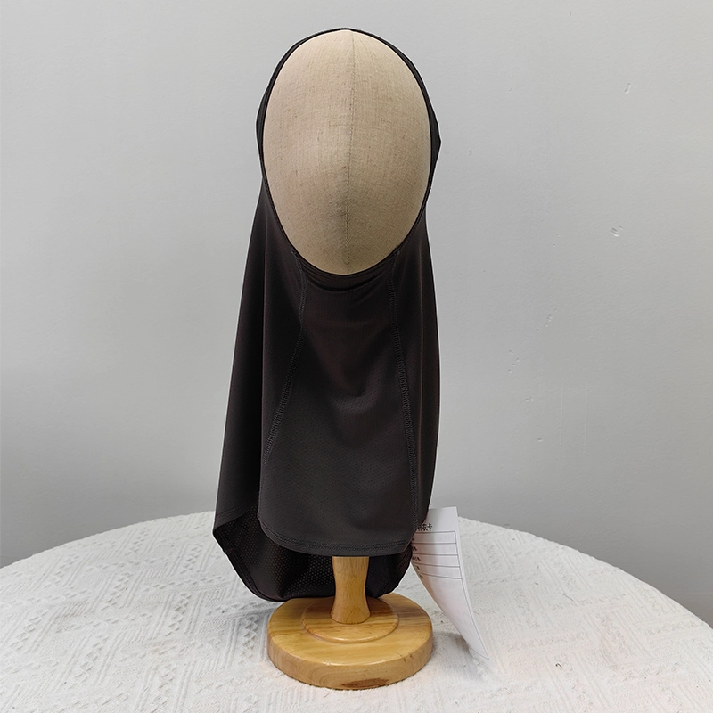 Foulard hijab de sport en spandex de couleur unie, doux et extensible, entraînement, course à pied, fitness, vêtements de sport intérieurs, hijab pour femmes musulmanes 1