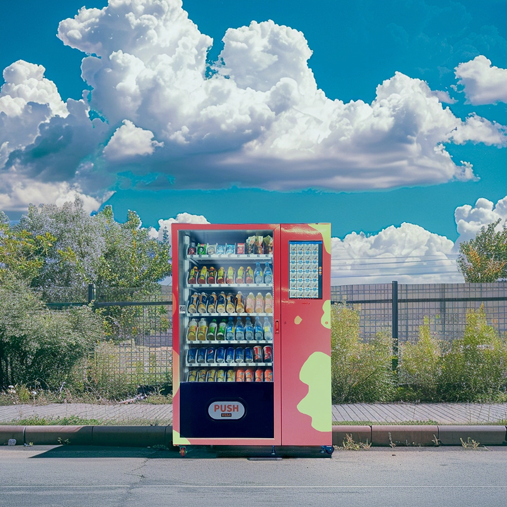 Snacks And Drinks Vending Machine Have 21.5 Inch Touchscreen Placed In Shopping Mall Office Business Street 1
