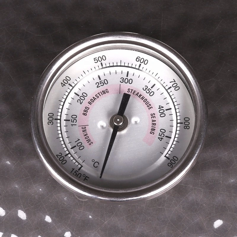 MCD Kamado Charcoal BBQ Grill Thermometer Large Face Waterproof Cooking Temperature Gauge 304 Stainless Steel Box Package 1