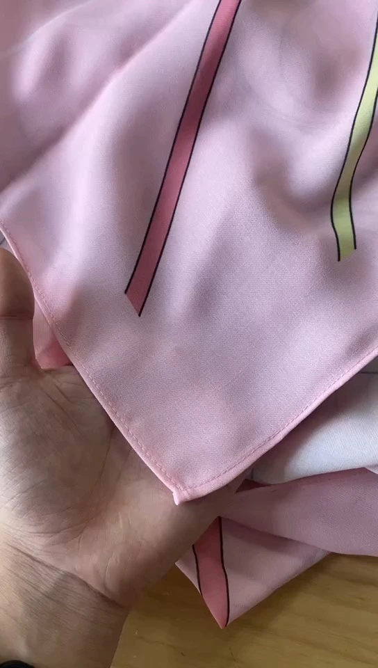 Custom Tudung Chiffon Hijab Twill Chiffon Hijab Muslim Texture Chiffon Bawal Scarf Hijab 1
