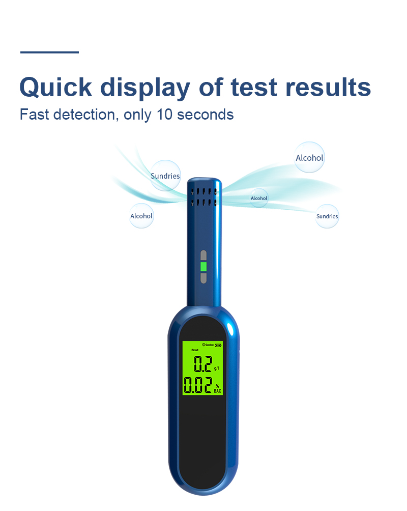 Detector de alcohol portátil con pantalla LCD 7