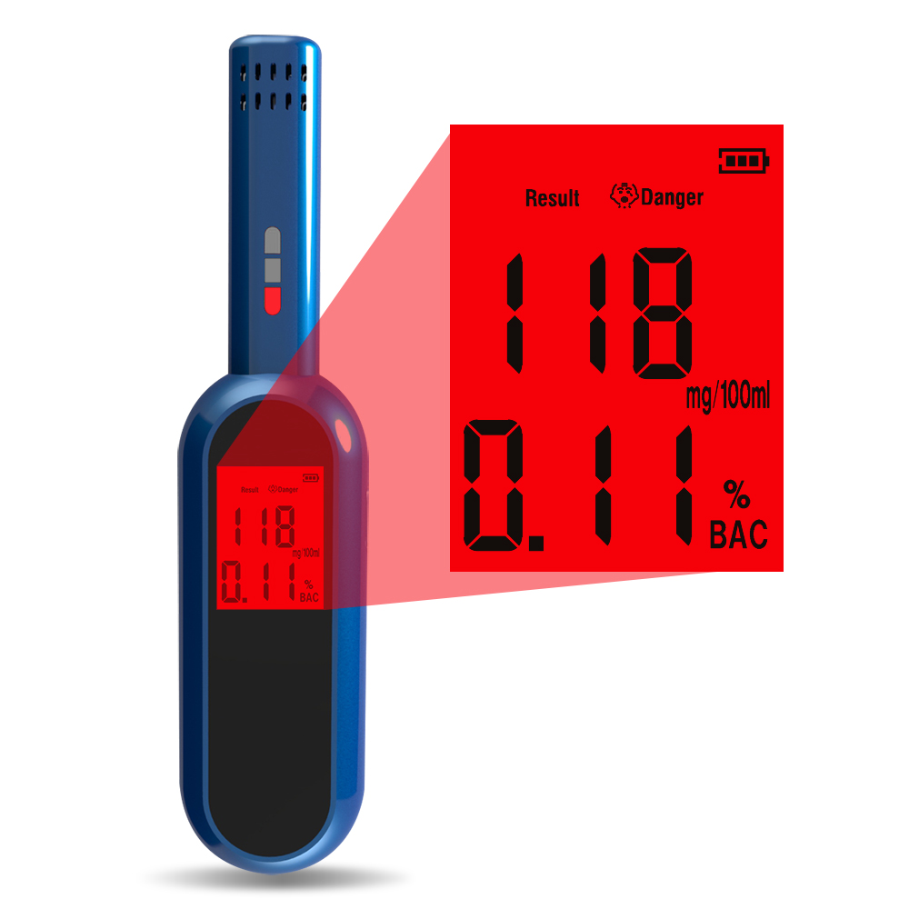 Detector de alcohol portátil con pantalla LCD 5
