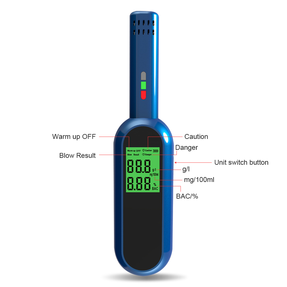 Detector de alcohol portátil con pantalla LCD 3
