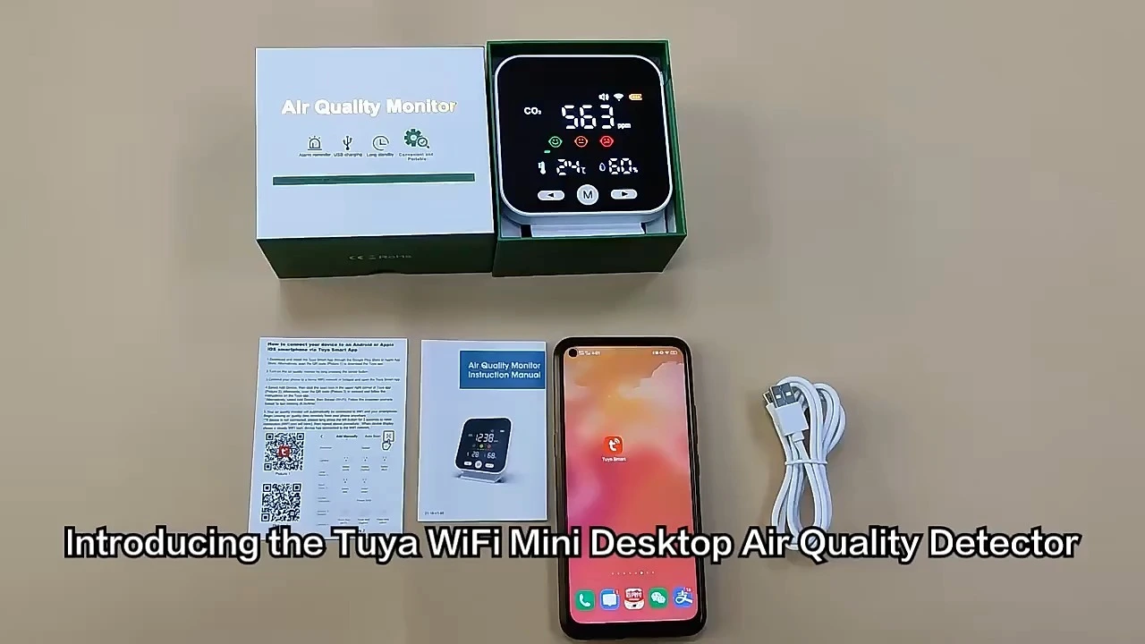 TUYA WIFI APP 4 in One を備えたミニ CO2 メーター 1