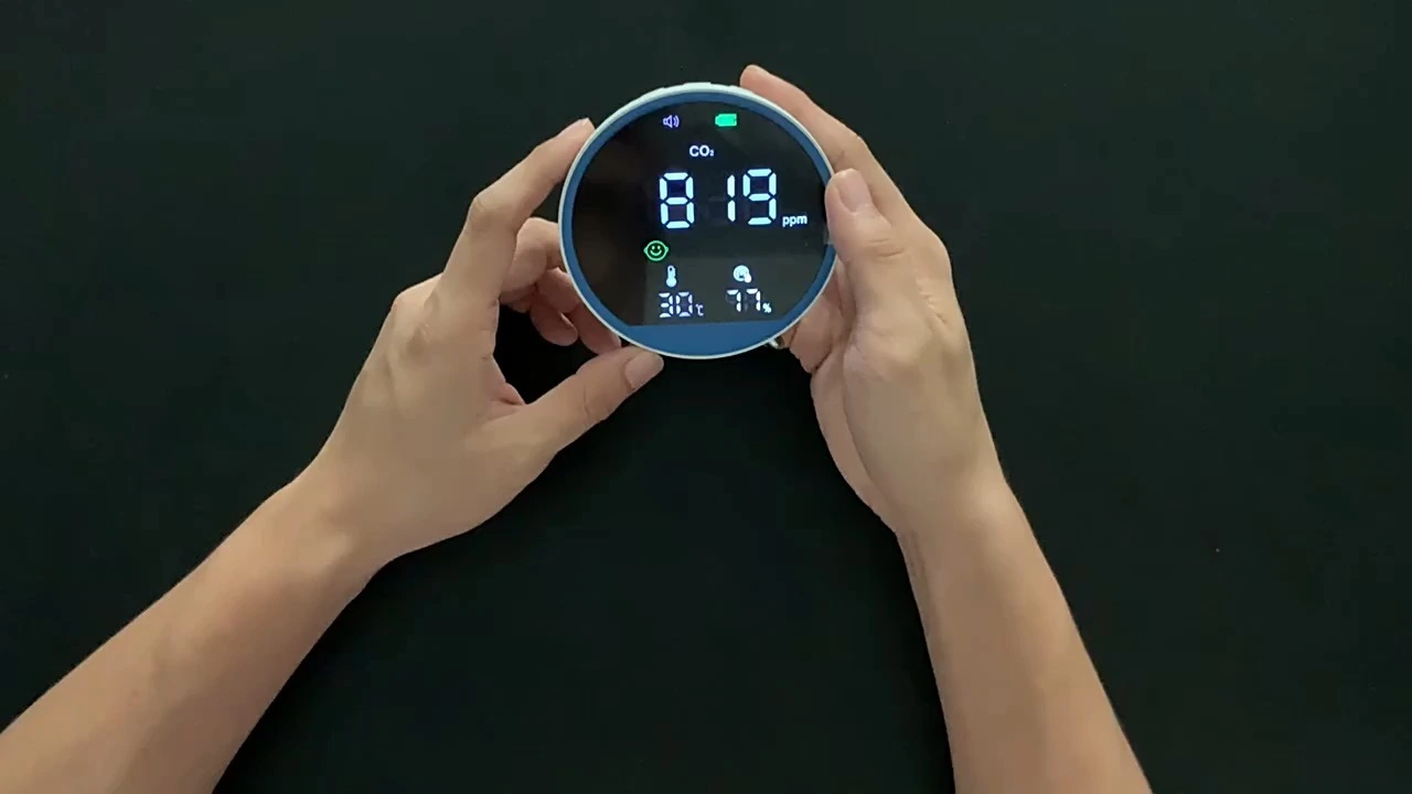 CO2-kwaliteitsdetector Draagbaar LED-display 1