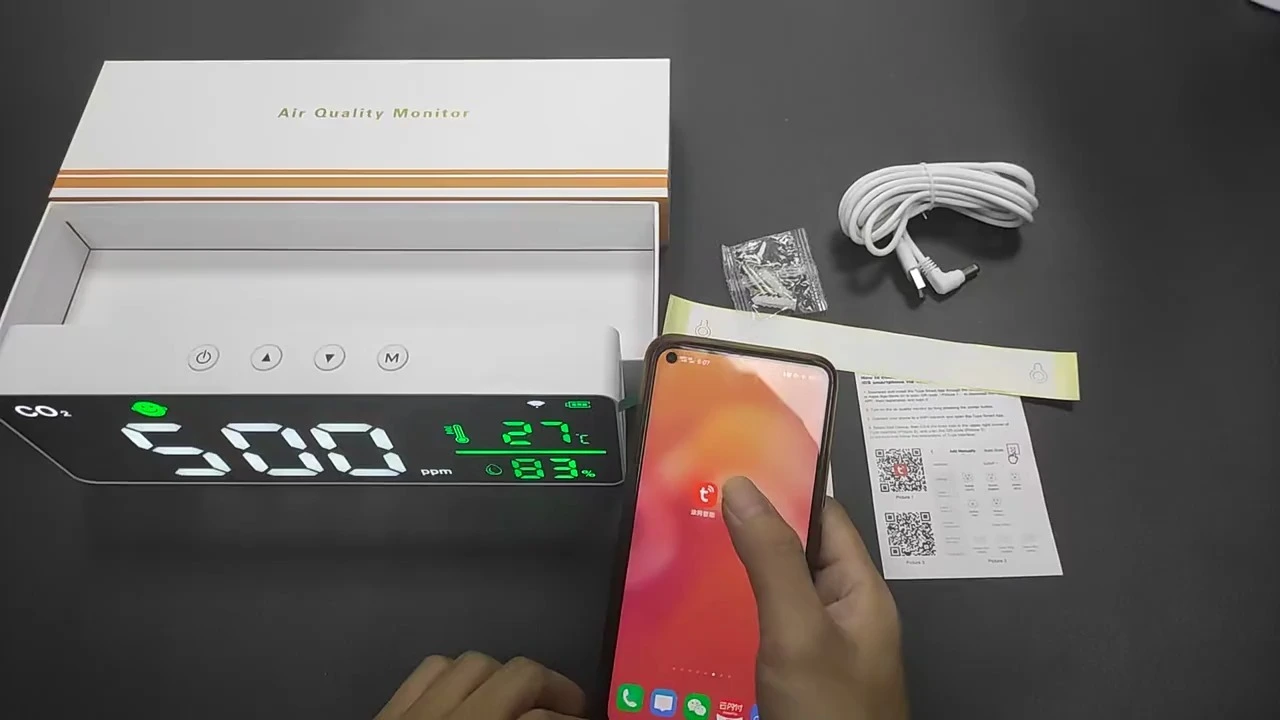 Nejnovější detektor oxidu uhličitého s funkcí alarmu 1