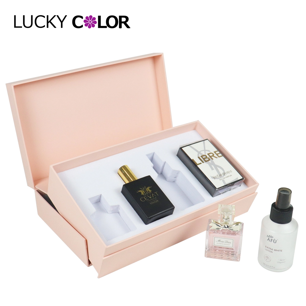 Boîtes de parfum cosmétiques de luxe pliables avec Logo imprimé personnalisé, ensemble de parfum magnétique pour huiles essentielles, boîte d'emballage cadeau 1