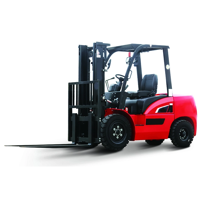 Tiang pandangan VLIFT 2.5ton 2 peringkat lebar 3m dengan forklift diesel enjin Mitsubishi 1