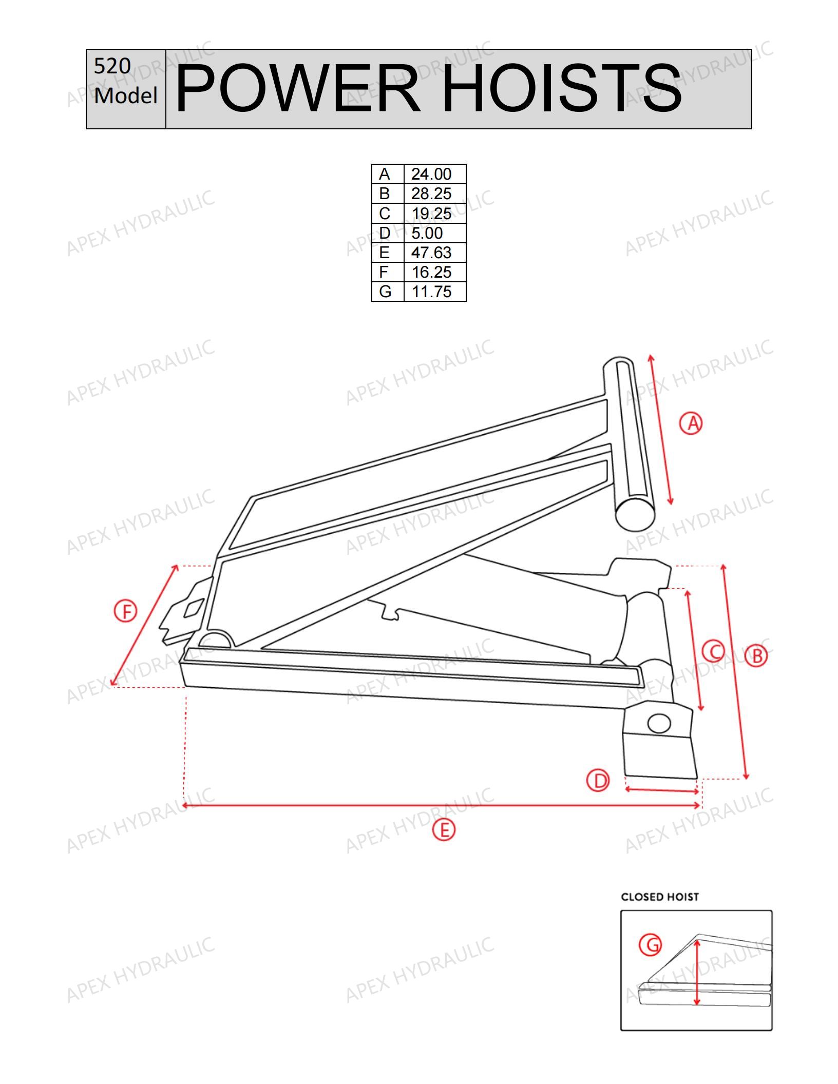 10-Tonnen-Hydraulik-Scherenhebezeug-Kits PH520 3