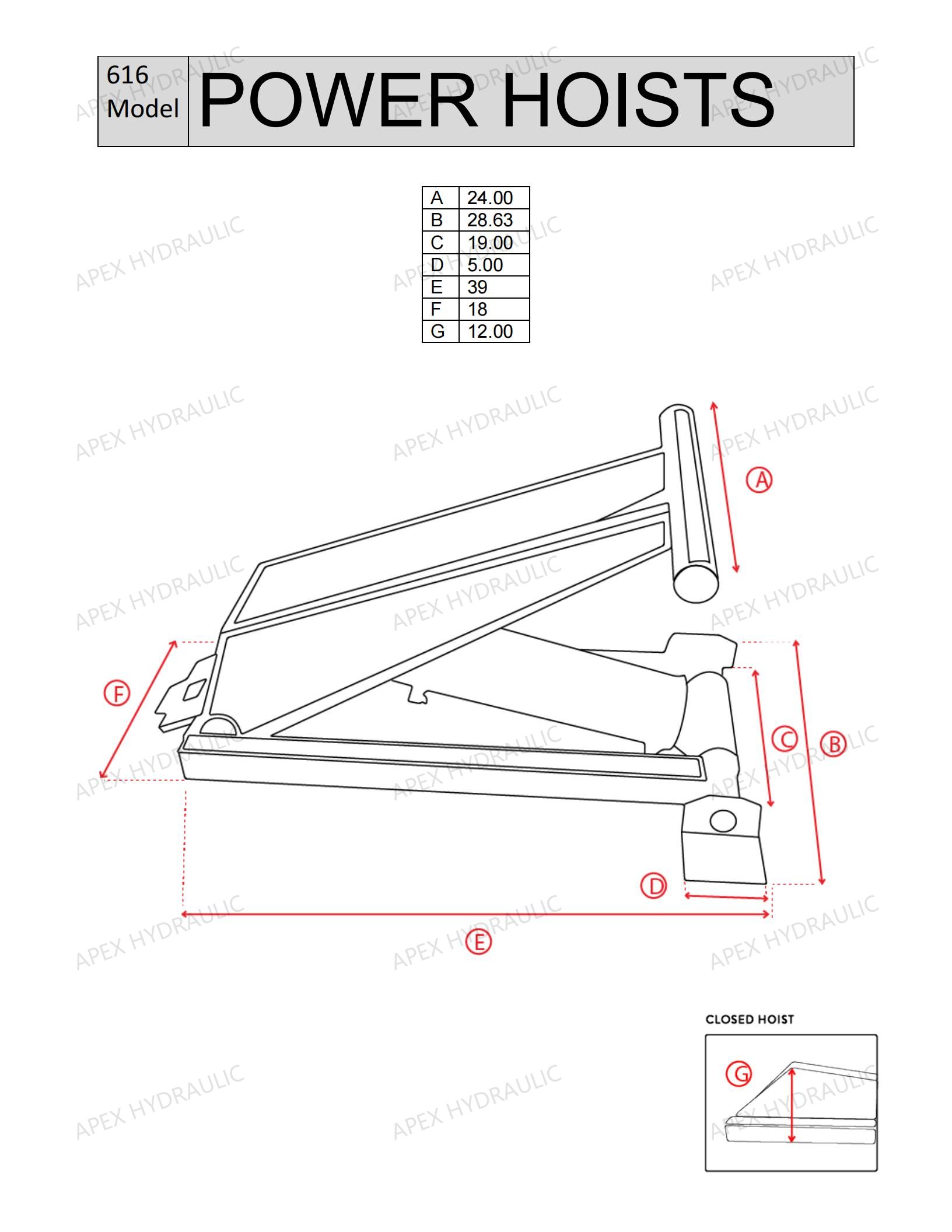 12 Tonnen hydraulische Scherenhebezeug-Kits PH616 für Kippanhänger 3