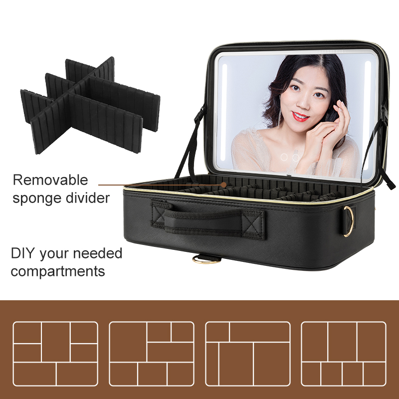 led mirror cosmetic bag with lights 10