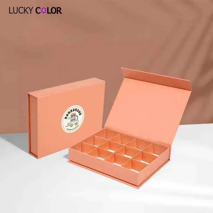 Inserto divisore per imballaggio di confezione regalo personalizzato di lusso per caramelle al cioccolato con alta qualità 1
