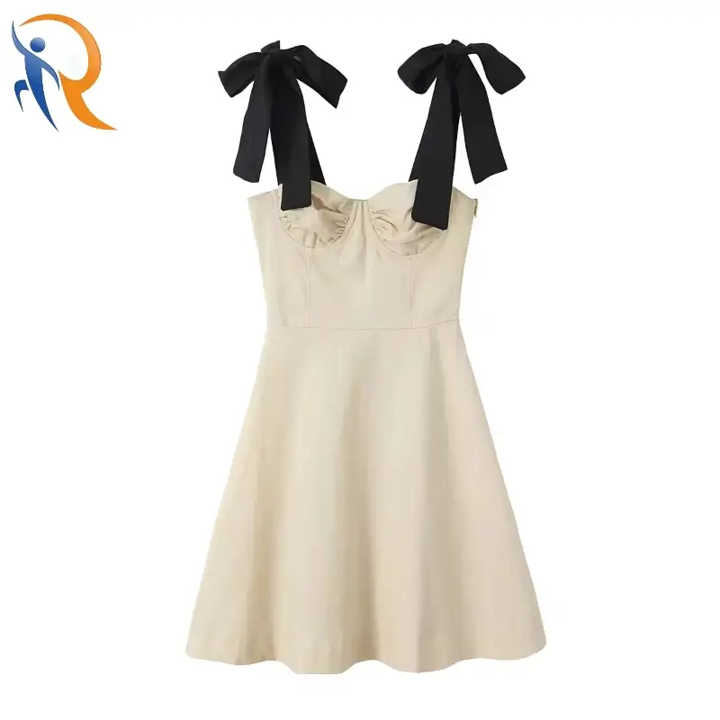 Summer Fashion Beige Mini slip dress for women 1