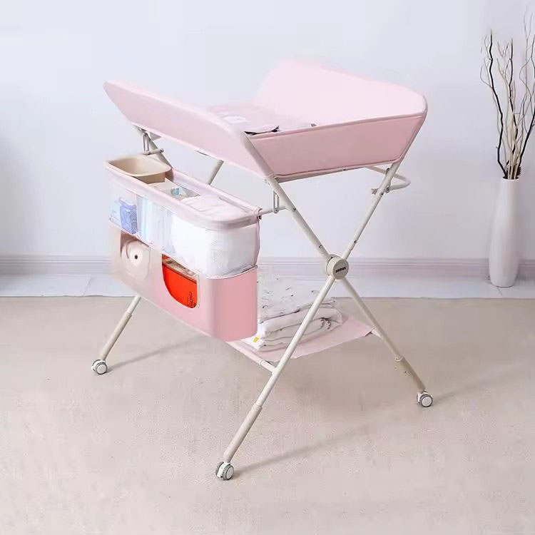 2024 Folding Portable High Standing Baby Diaper Table with Wheels ...