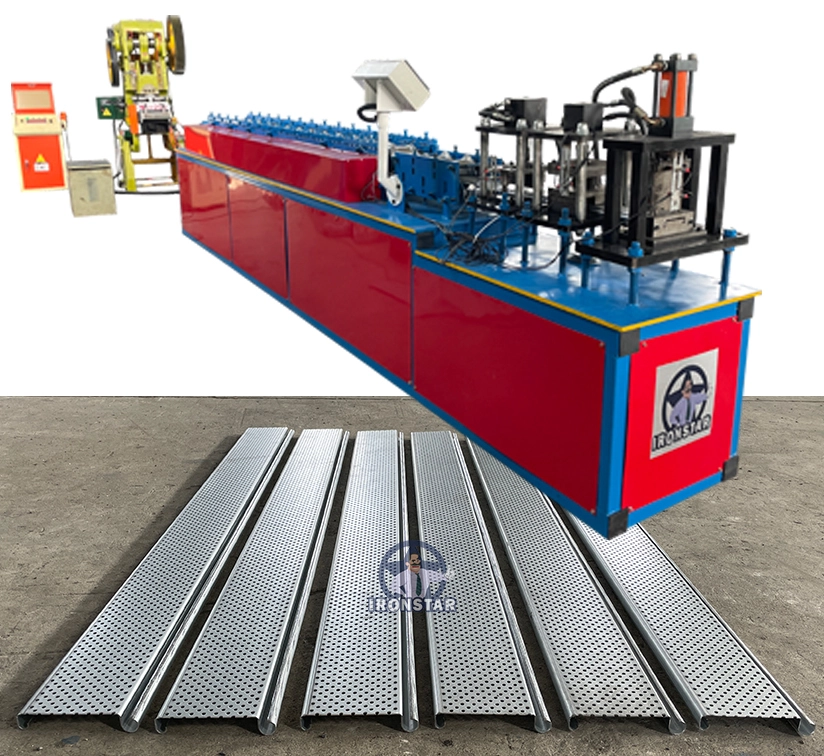 IRONSTAR hole punching rolling shutter door roll forming machine in Mexico 1