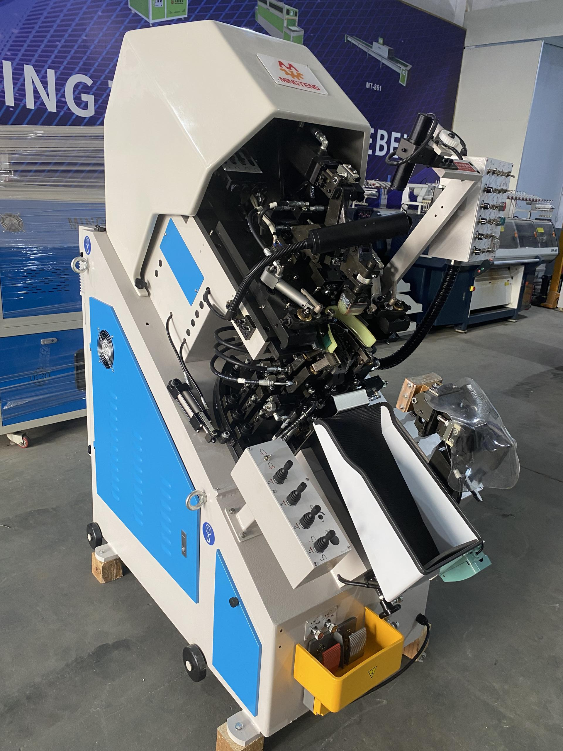MT-N738A Maquinaria para fabricar parte superior de calzado de alta calidad, 9 pinzas, máquina hidráulica automática para fabricar zapatos duraderos 6