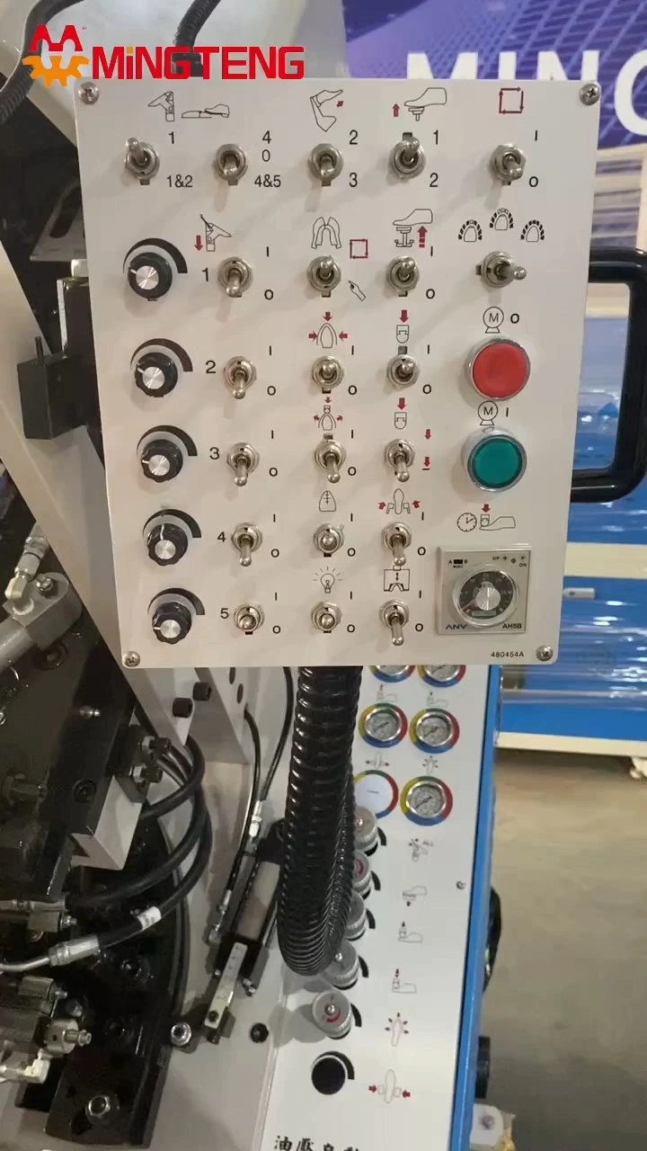MT-N738A Maquinaria para fabricar parte superior de calzado de alta calidad, 9 pinzas, máquina hidráulica automática para fabricar zapatos duraderos 1