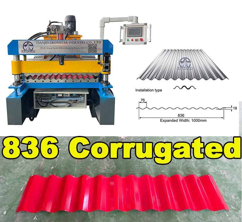 Corrugated Roll Forming Machine for Sale for Construction Tianjin Portsupplier 2