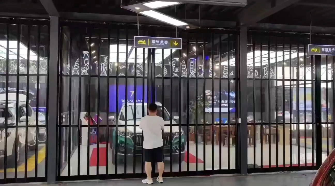 Polycarbonate Sliding Folding Door for Commercial Use 1