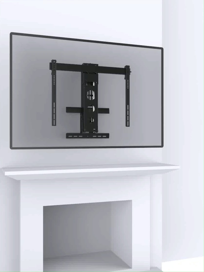 Motorisiertes Auf- und Abwärtsfahren am Kamin, TV-Wandhalterung – Peacemounts MAM800-E1 1