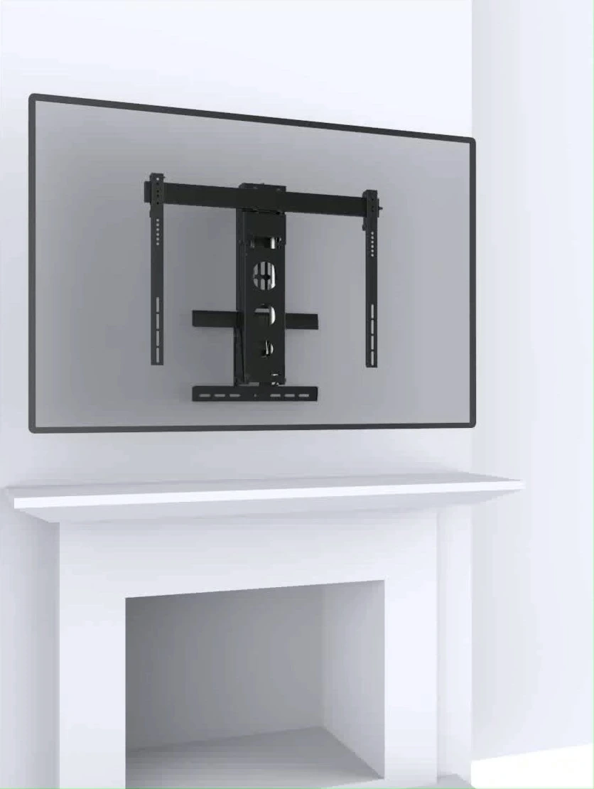 Motorised Sursum et deorsum in Fireplace TV Wall Mount-Peacemounts MAM800-E1 1