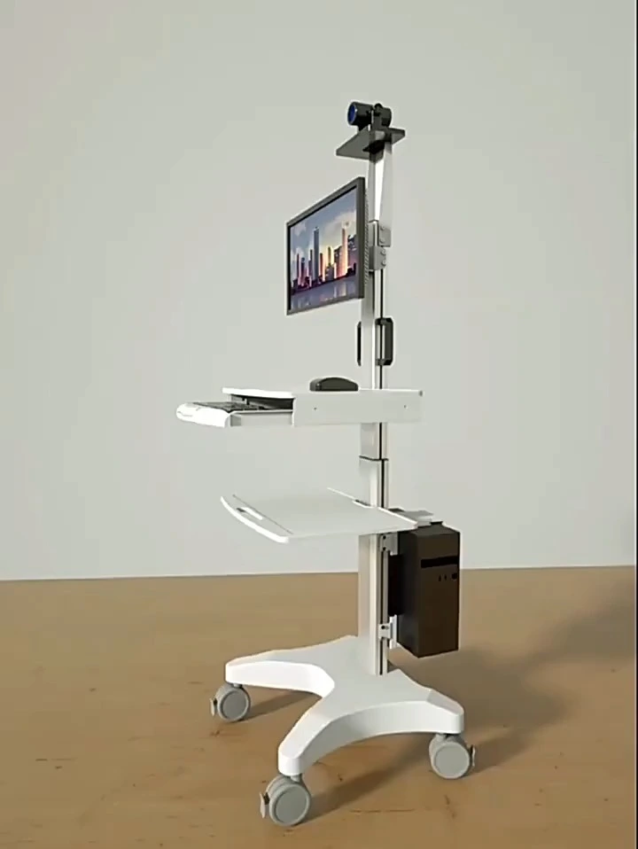 Carrinho de computador móvel hospitalar com altura ajustável, monitor médico, carrinho-Peacemounts PM-H1 1