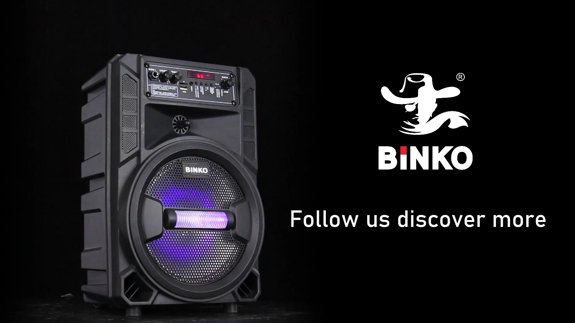 Portable Speaker 8 inch led bluetooth speaker wireless handle professional subwoofer BINKO BK-81 1