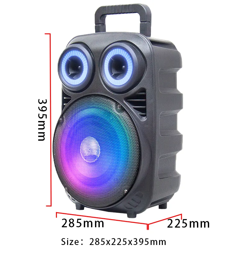 Binko Portable Speaker Supplier Black Shell with Color Light Portable Speaker Suppliercompany 7