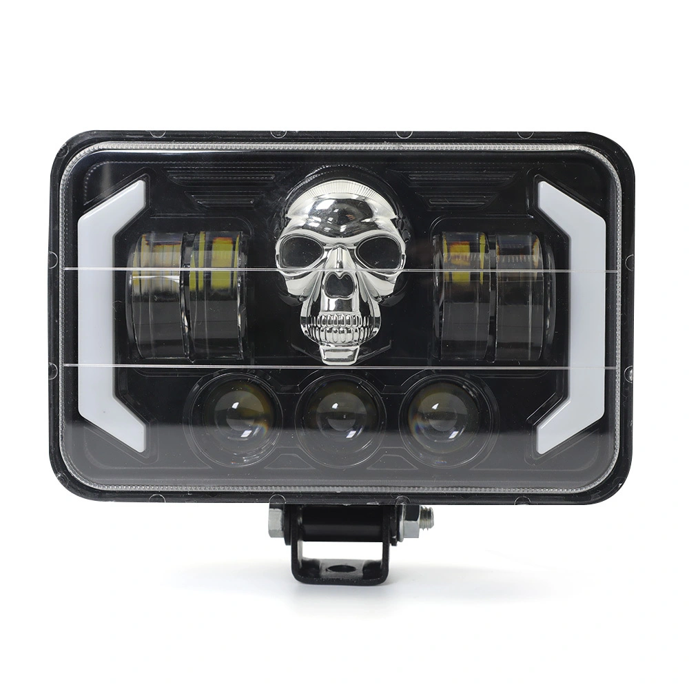 BAOBAO BB1348 3x5 5 Inch LED Headlight Square LED Light RGB Skull High and Low Beam Headlight 1