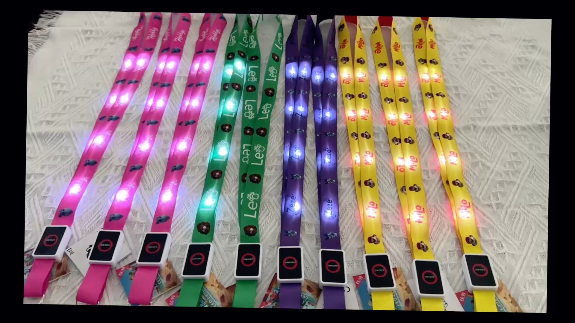 اسهم LED مطبوعة مخصصة مع شعار أفضل حبل LED للأحداث الليلية لصالح الحفلات 1
