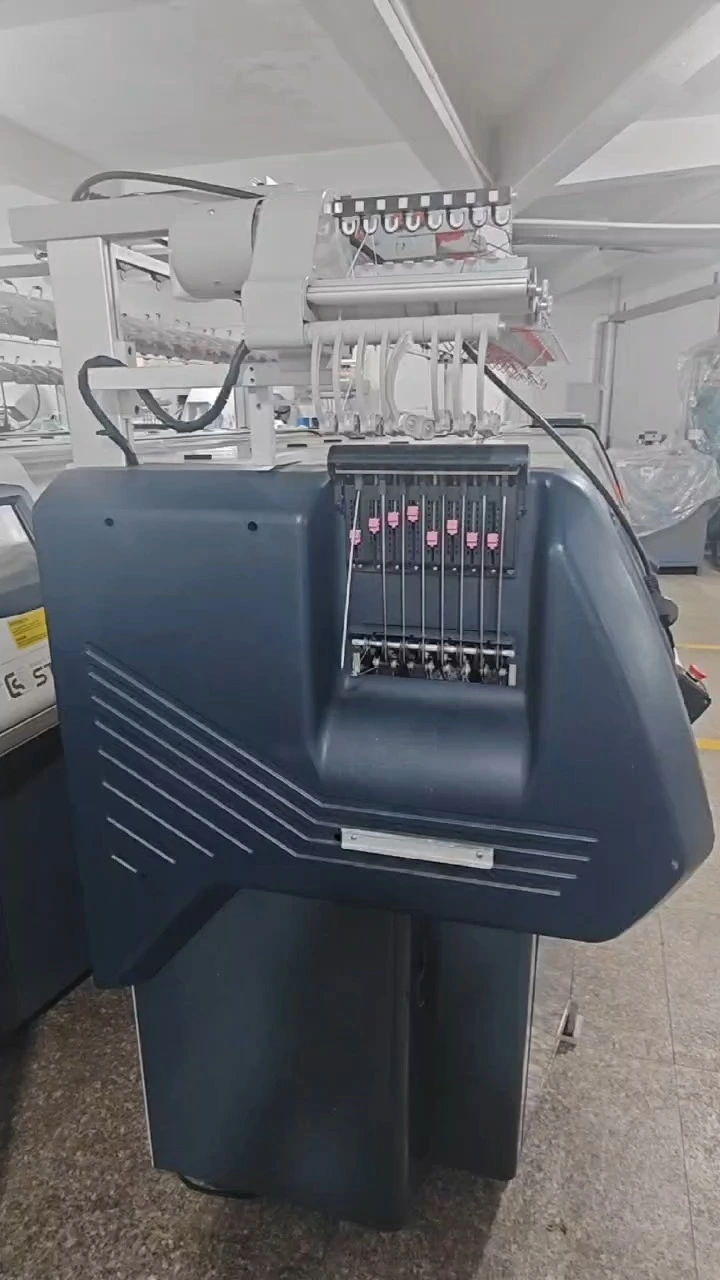 Machine à tricoter plate informatisée SF3-4SC, pour pull Cixing Shima Stoll, Machine à tricoter utilisée 1