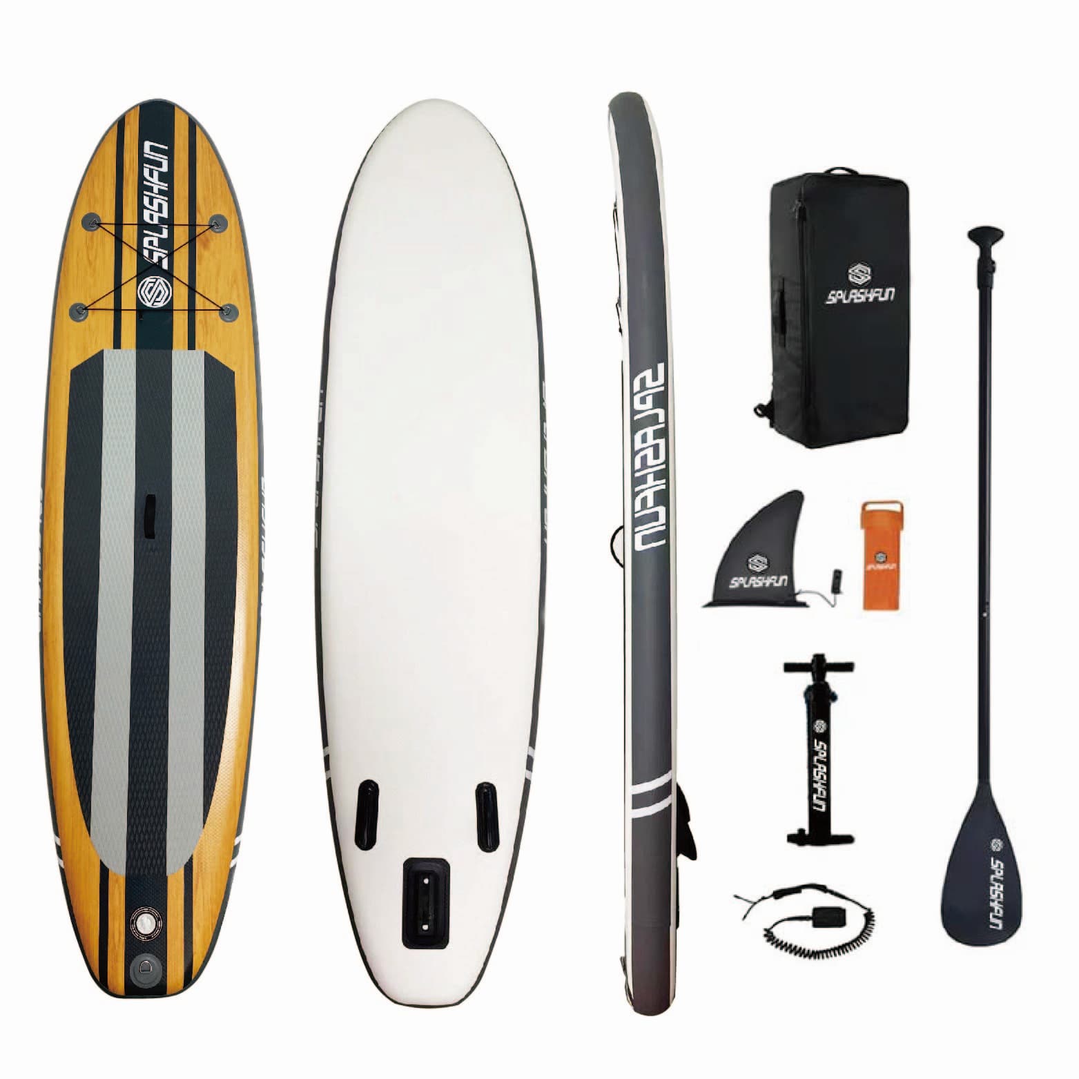 OEM Wood Color Summer Lake River Inflatable Stand Up Paddle Board 5