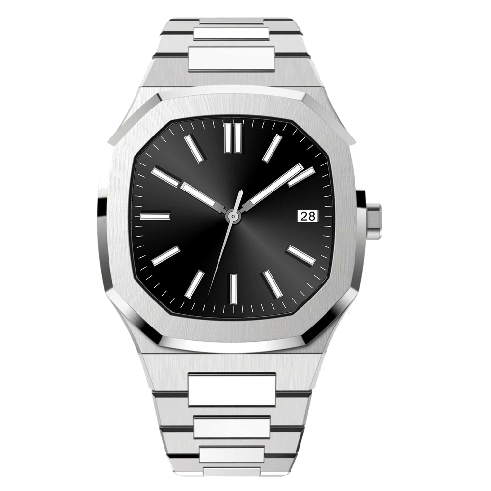 MIGAGA Orologio quadrato da uomo in acciaio inossidabile 316L U012 1