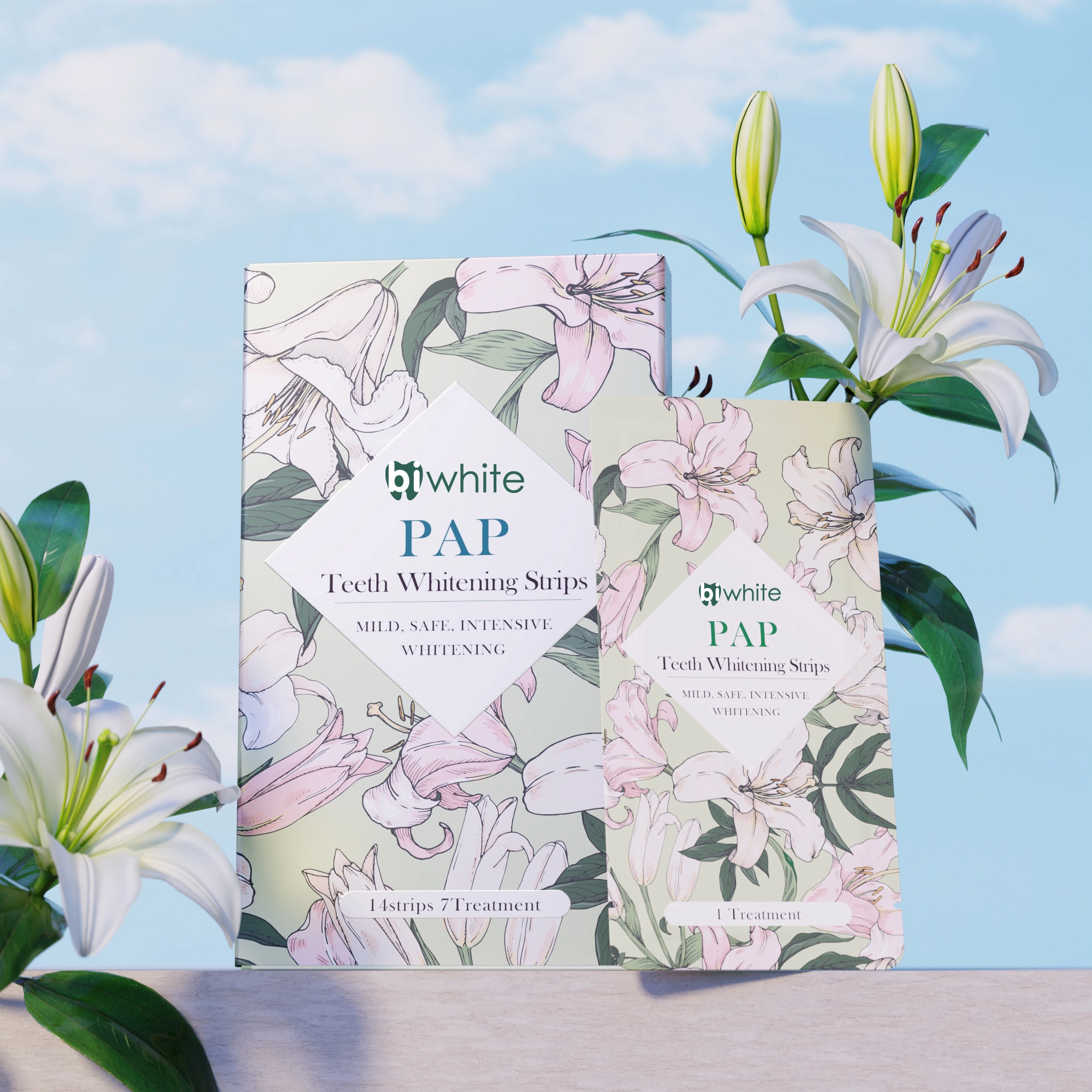 PAP ללא אלכוהול הלבנת שיניים רצועות יבשות 1