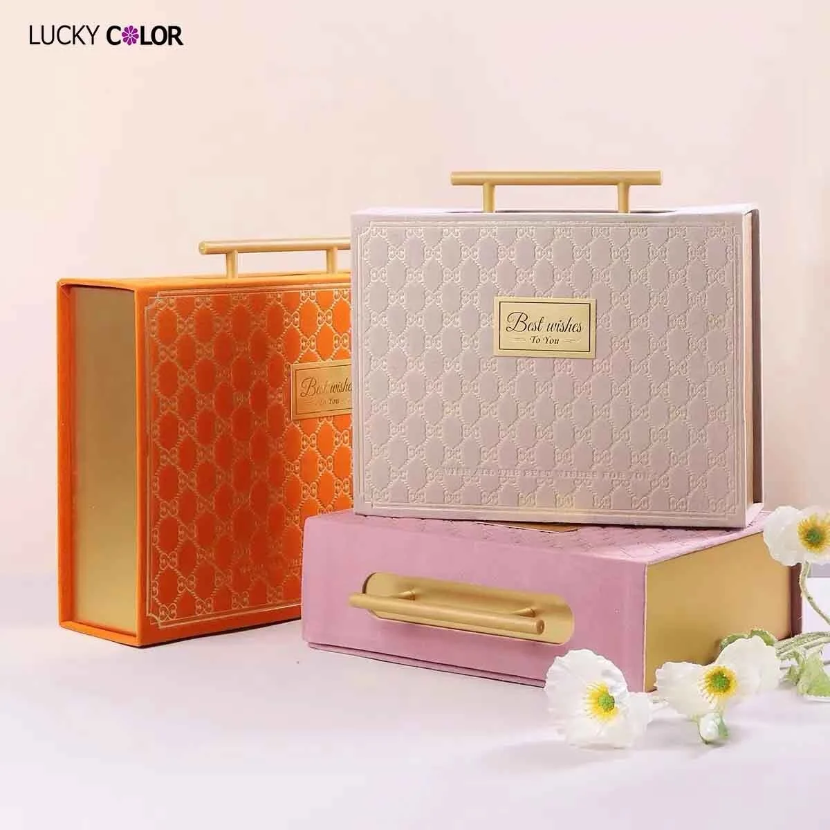 Grands coffrets cadeaux avec logo personnalisé, maquette gratuite, avec couvercles, valise magnétique, emballage de luxe 1