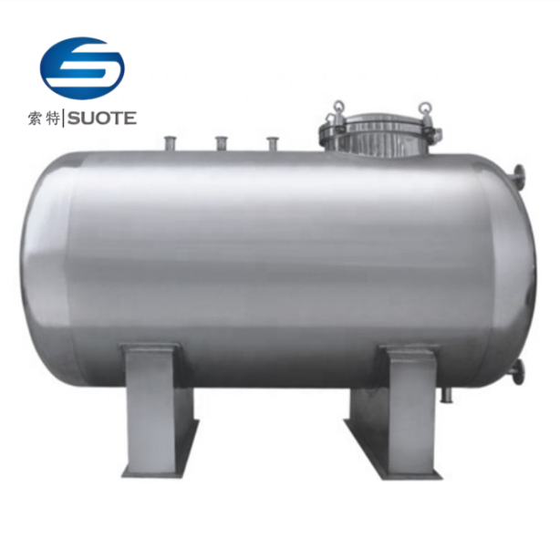 Tanque de almacenamiento horizontal de acero inoxidable de grado alimenticio 2