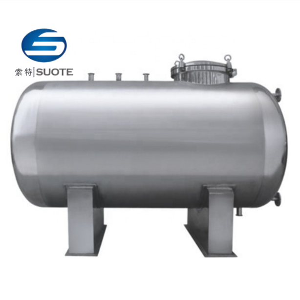 Tanque de almacenamiento horizontal de acero inoxidable de grado alimenticio 1