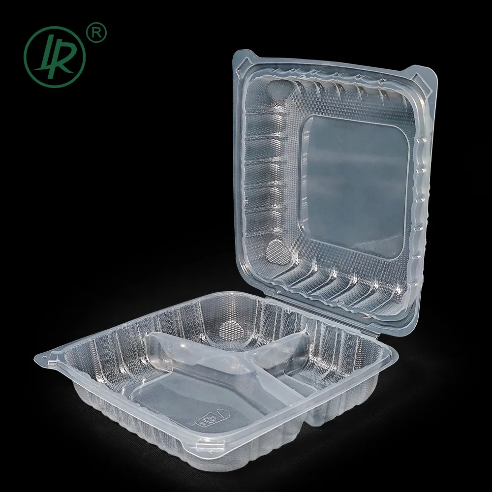 Boîte d'emballage en plastique avec couvercle rabattable 9
