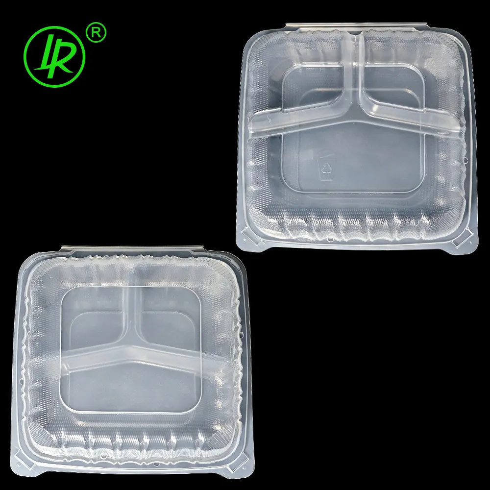 Boîte d'emballage en plastique avec couvercle rabattable 8