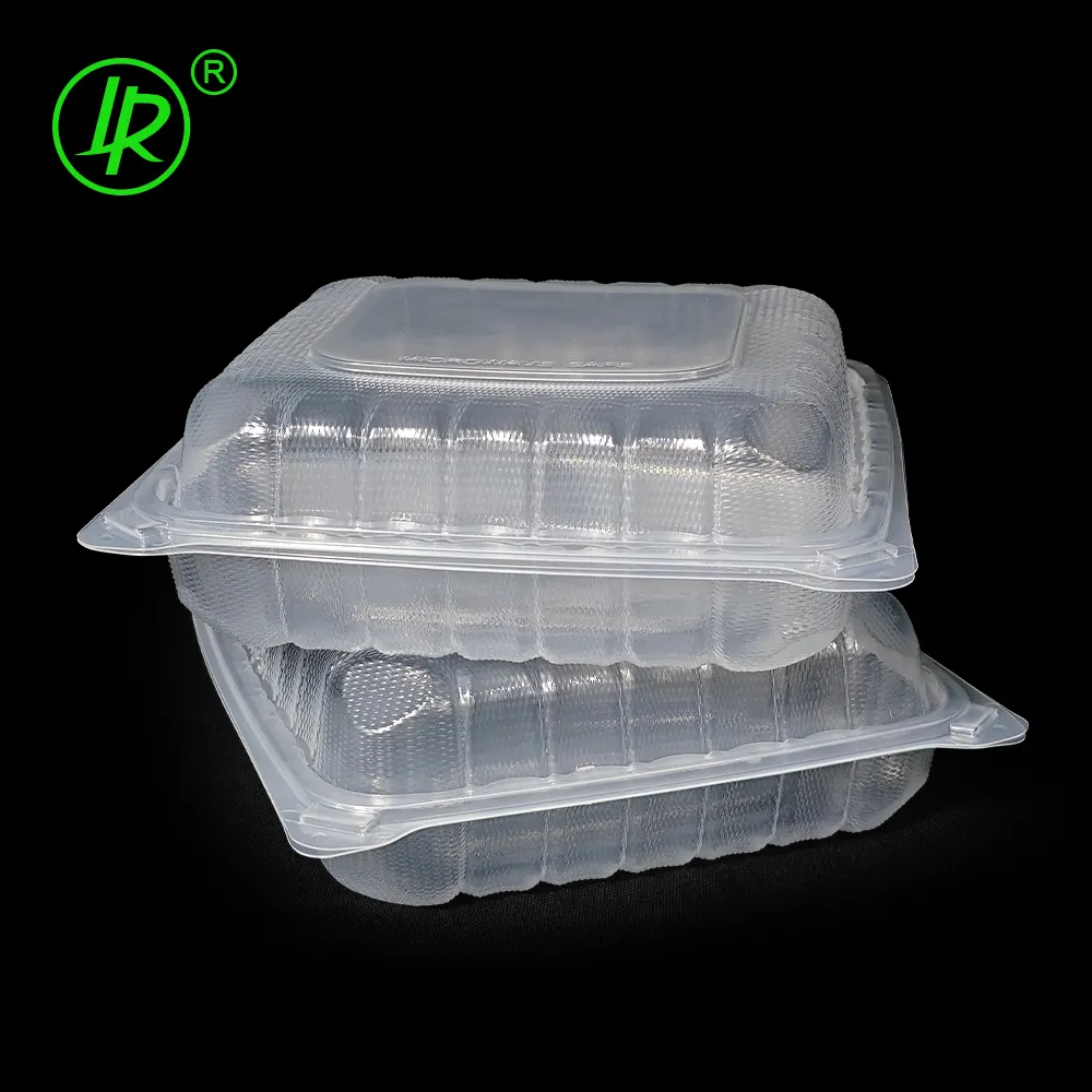 Boîte d'emballage en plastique avec couvercle rabattable 5