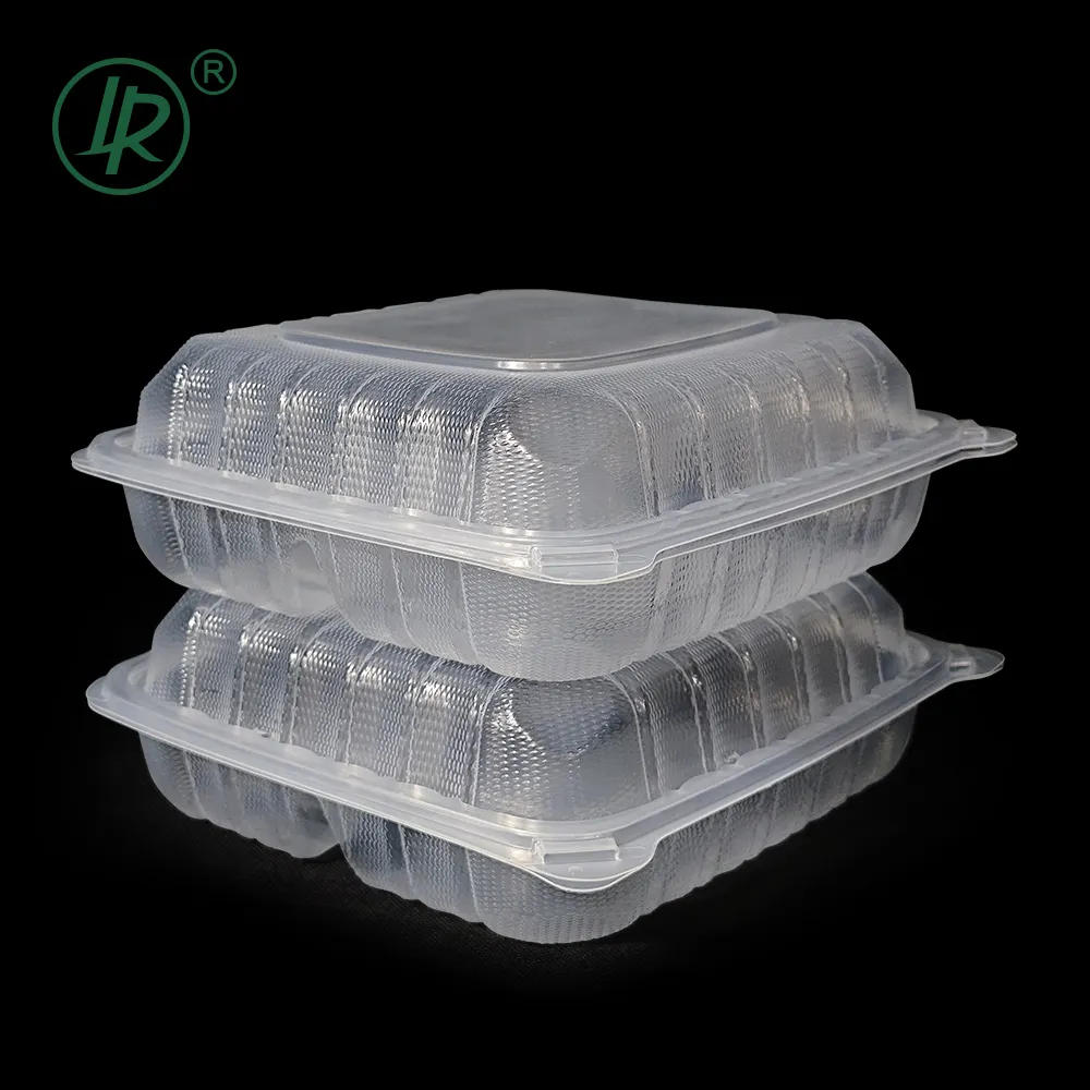 Boîte d'emballage en plastique avec couvercle rabattable 4