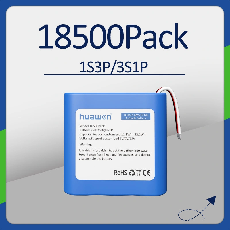 1S3P/3S1P 3.7V/5V/9V/12V DC INR 18500 Lithium Battery Pack Solution 1