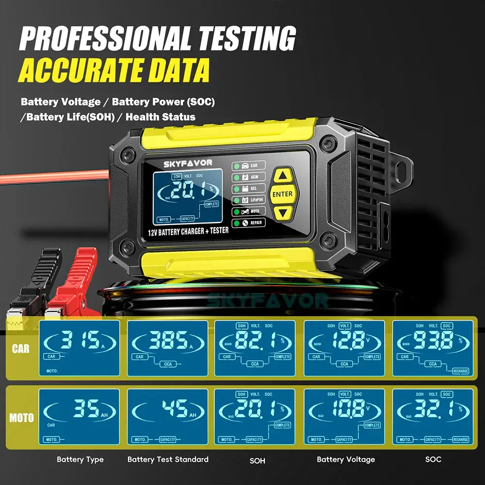 Car Battery Charger Jump Starter - - SKYFAVOR-1 6