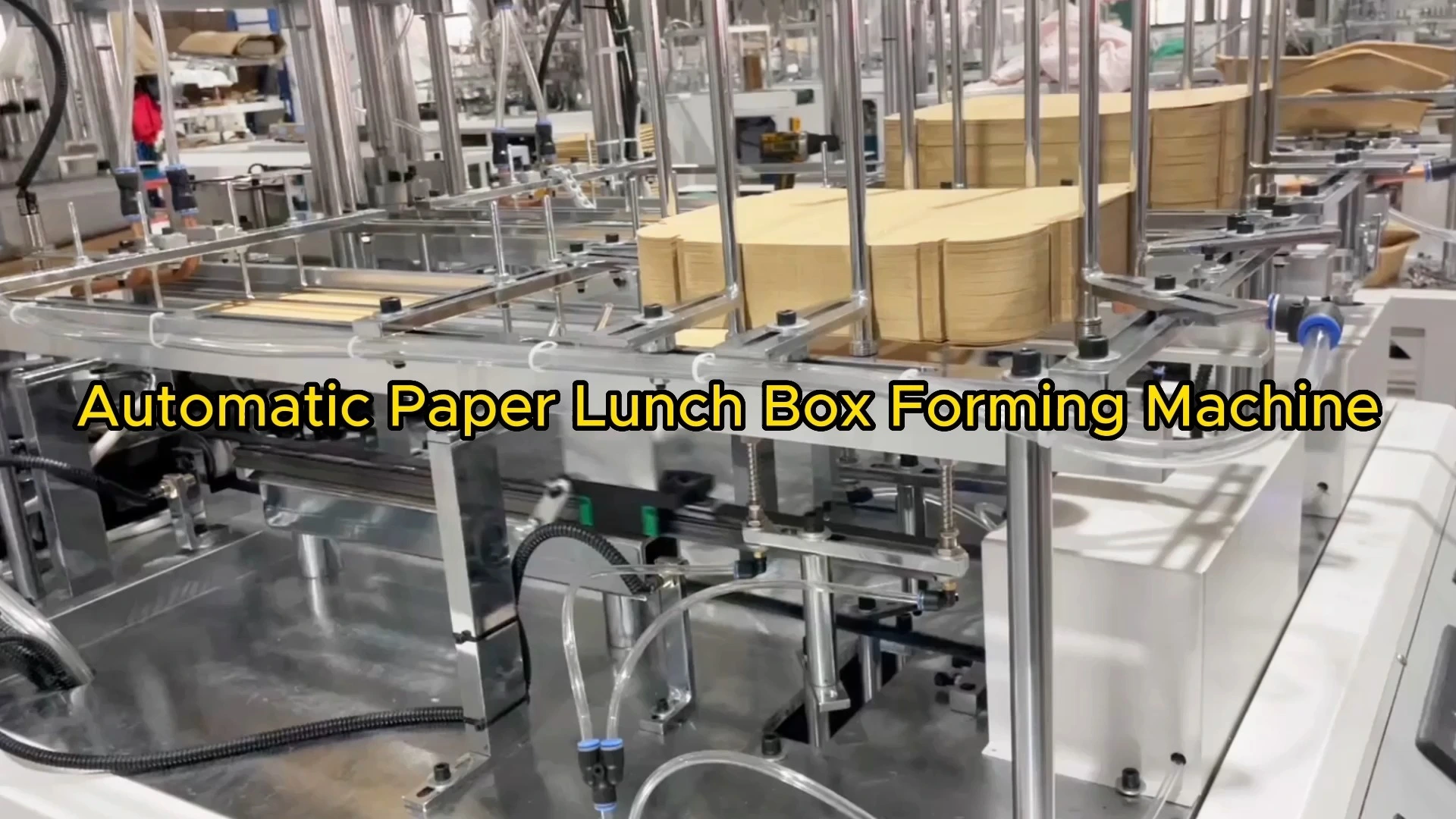 Mesin Pembuat Kotak Makanan Kertas Kraft Sekali Pakai Otomatis Pembuat Wadah Makanan Cepat Saji 1