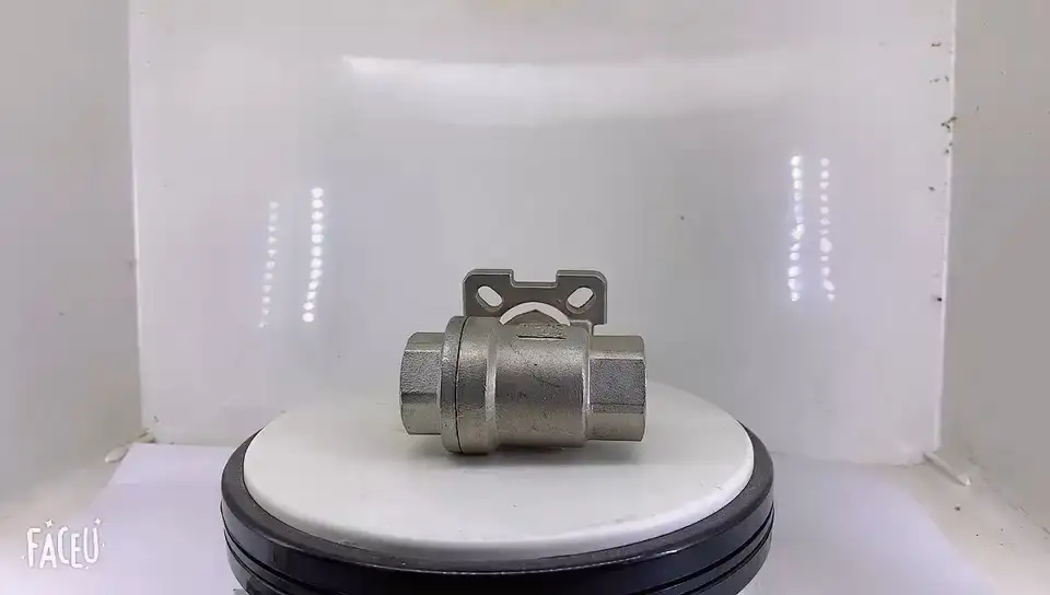 HY 2 قطعة صمام كروي ذو خيط أنثى مع وسادة تثبيت ISO 1