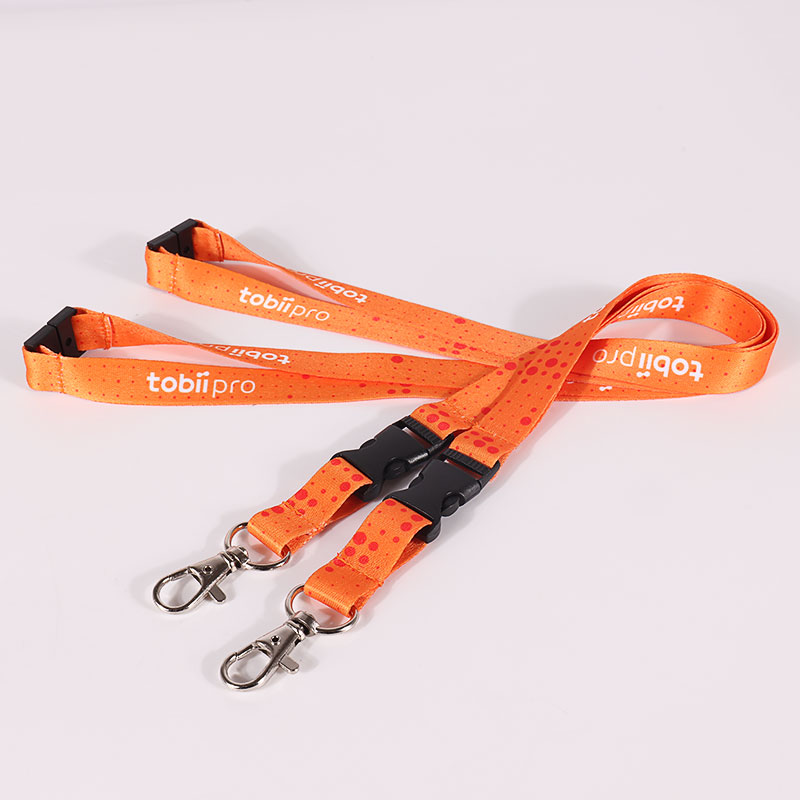 Brugerdefineret Billig Promotion Polyester Lanyard med logo trykt med ID-kortholder 5