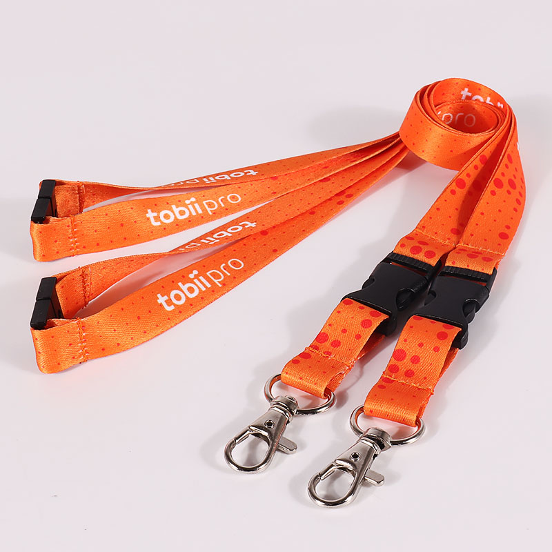 Brugerdefineret Billig Promotion Polyester Lanyard med logo trykt med ID-kortholder 4