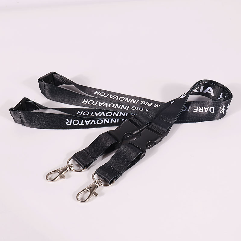 Tilpas Logo Polyester Lanyard Breakaway Neck Lanyard med ID-kortholder 6